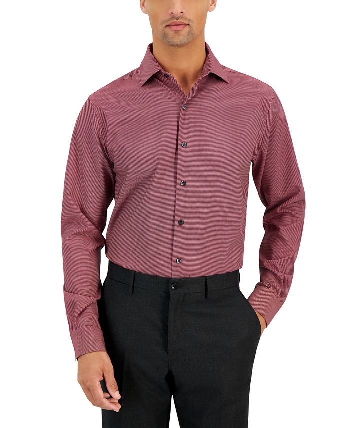 Alfani Men's Slim-Fit 4-Way Stretch Dashes Geo Print Dress Shirt ...