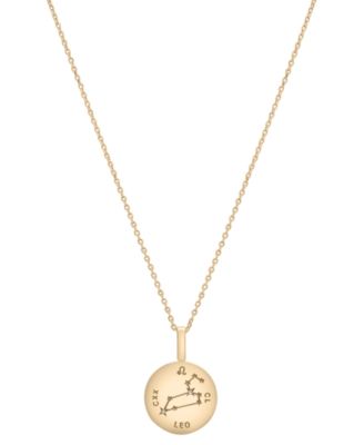 Diamond Zodiac Reversible Pendant Necklace (1/10 ct. t.w.) in Gold Vermeil, Exclusively at Macy's