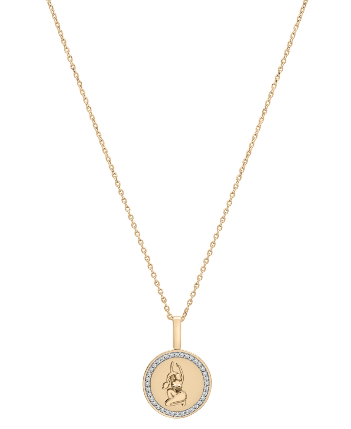 Audrey By Aurate Diamond Zodiac Reversible Pendant Necklace (1/10 Ct. T.w.) In Gold Vermeil, Exclusively At Macy's In Scorpio