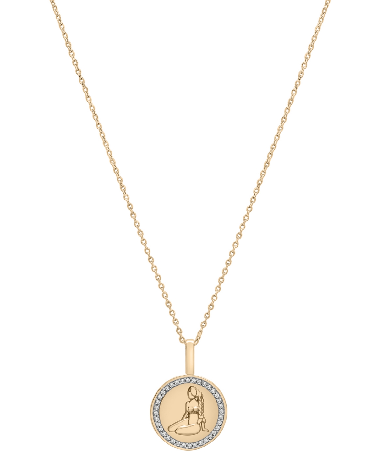 Audrey By Aurate Diamond Zodiac Reversible Pendant Necklace (1/10 Ct. T.w.) In Gold Vermeil, Exclusively At Macy's