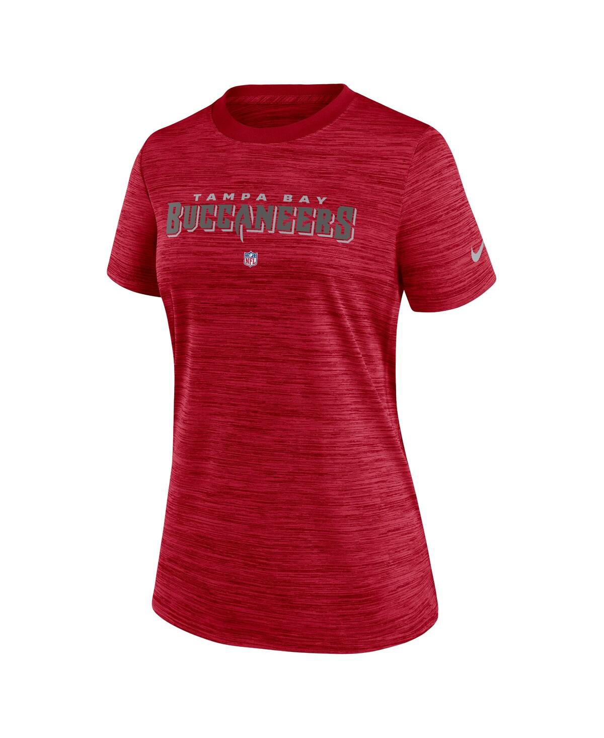 Shop Nike Women's  Red Tampa Bay Buccaneers Sideline Velocity Performance T-shirt