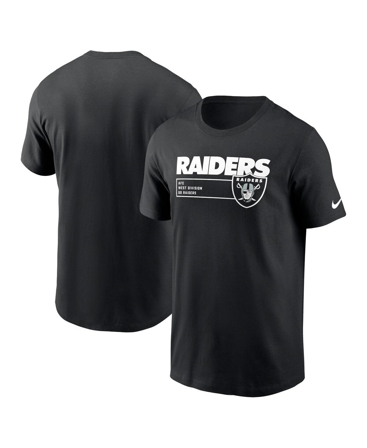 NIKE MEN'S NIKE BLACK LAS VEGAS RAIDERS DIVISION ESSENTIAL T-SHIRT