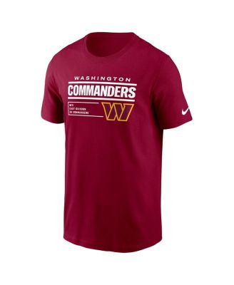 Men's Burgundy Washington Commanders Division Essential T-shirt