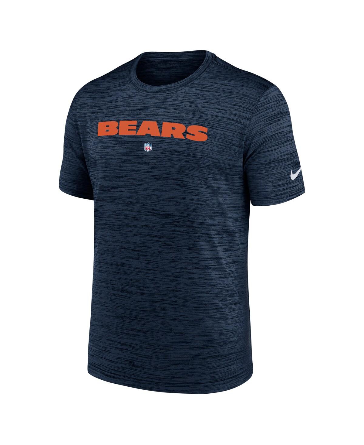 Shop Nike Men's  Navy Chicago Bears Velocity Performance T-shirt