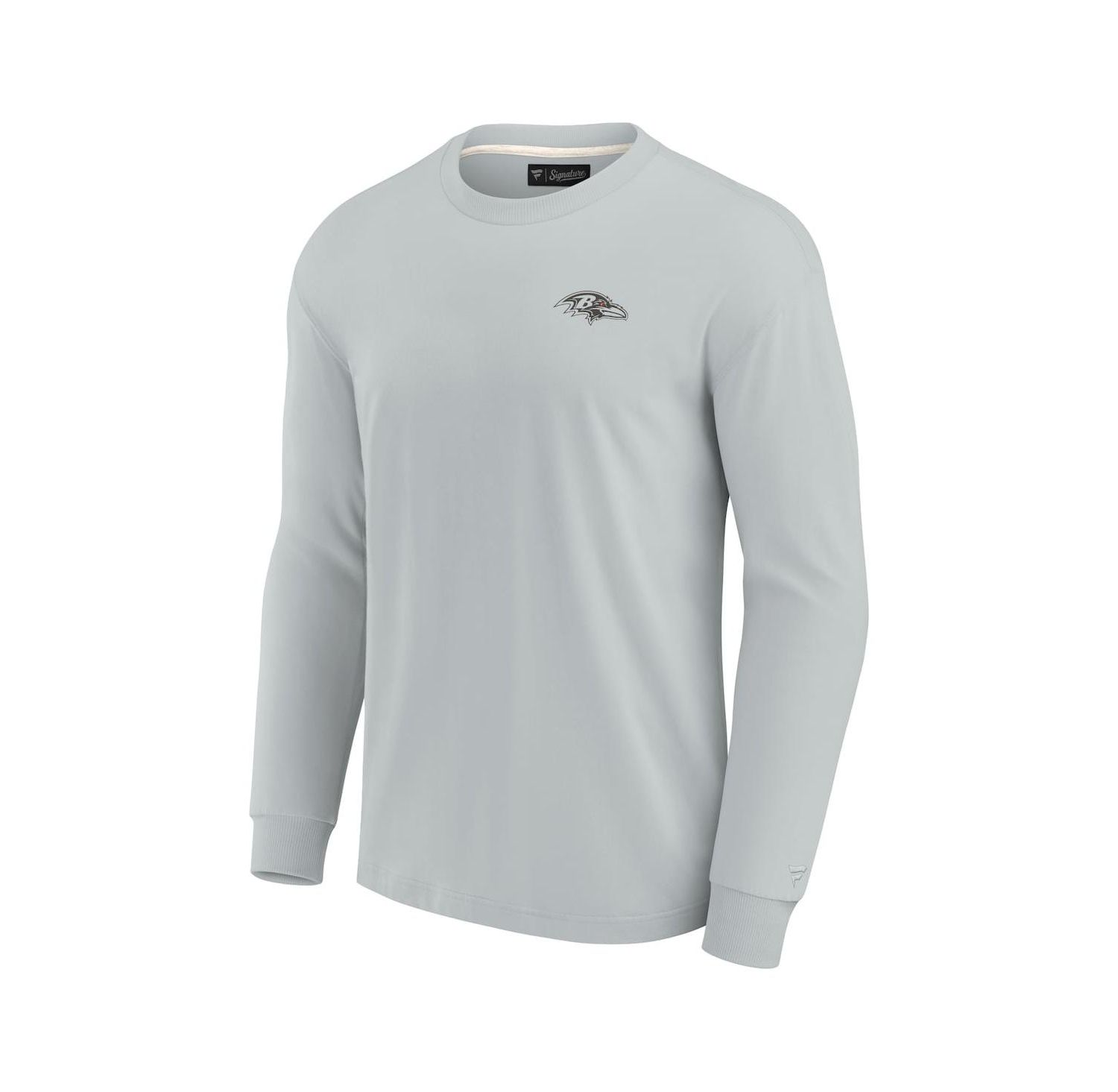Men's and Women's Gray Baltimore Ravens Super Soft Long Sleeve T-shirt