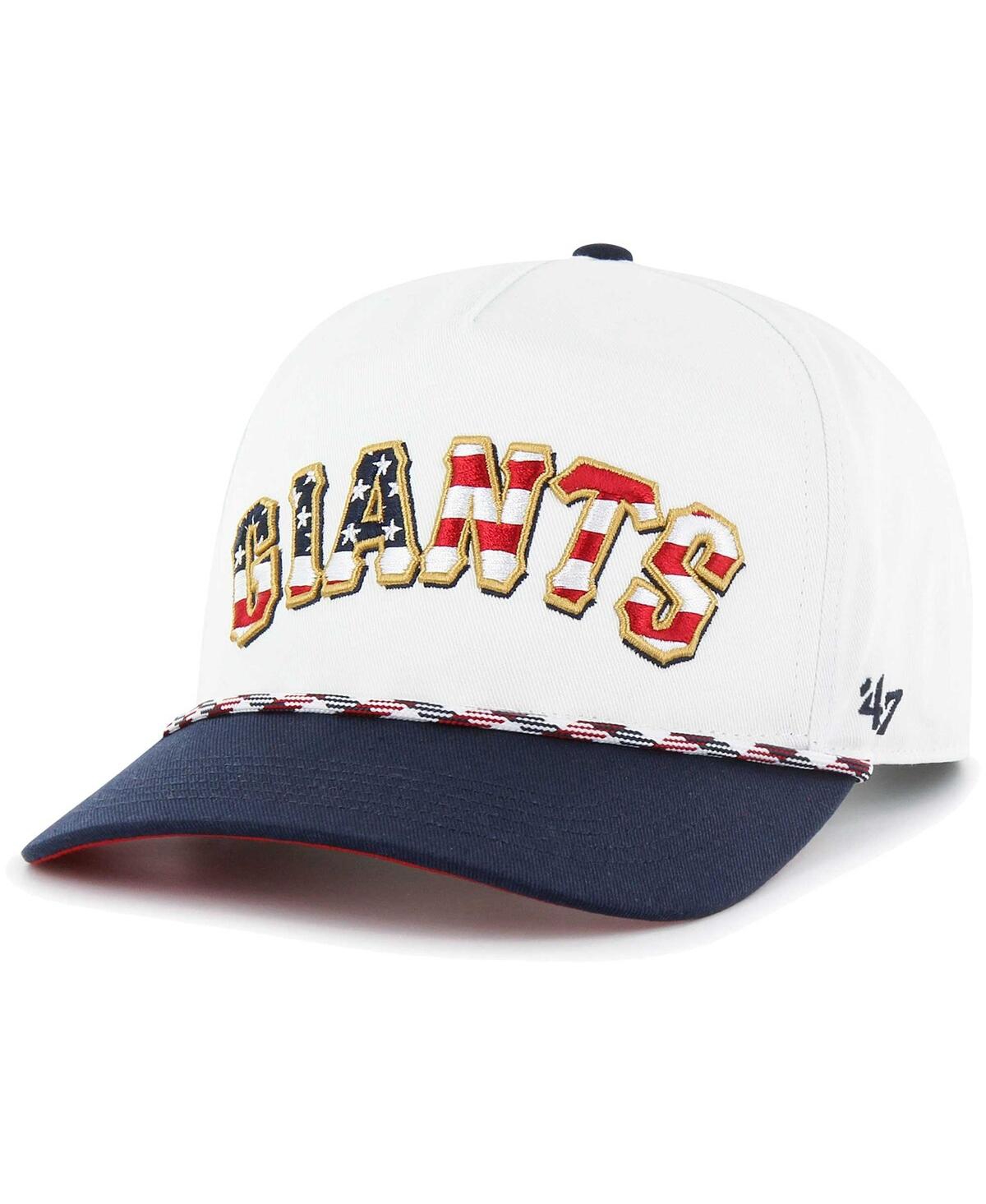 47 Brand Men's ' White San Francisco Giants Flag Script Hitch Snapback Hat