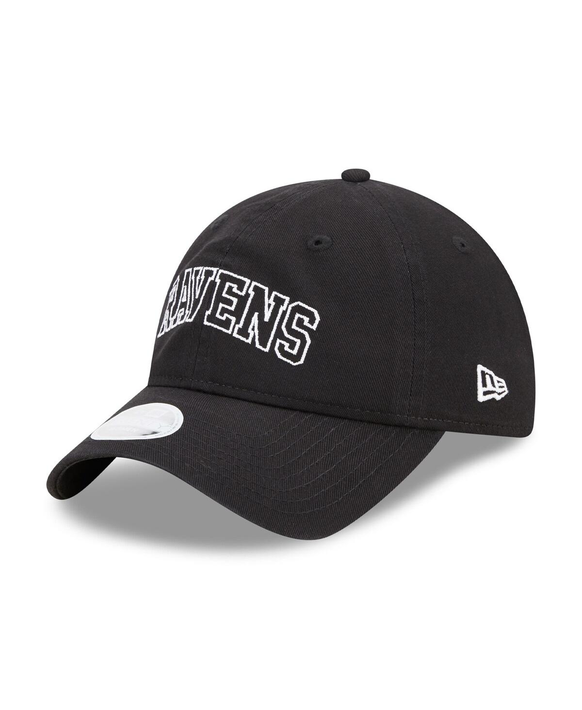 New Era Women's  Black Baltimore Ravens Collegiate 9twenty Adjustable Hat