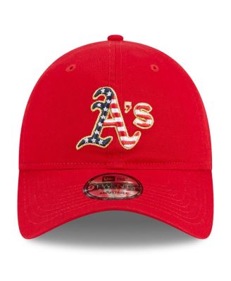Men's Red Oakland Athletics 2023 Fourth of July 9TWENTY Adjustable Hat