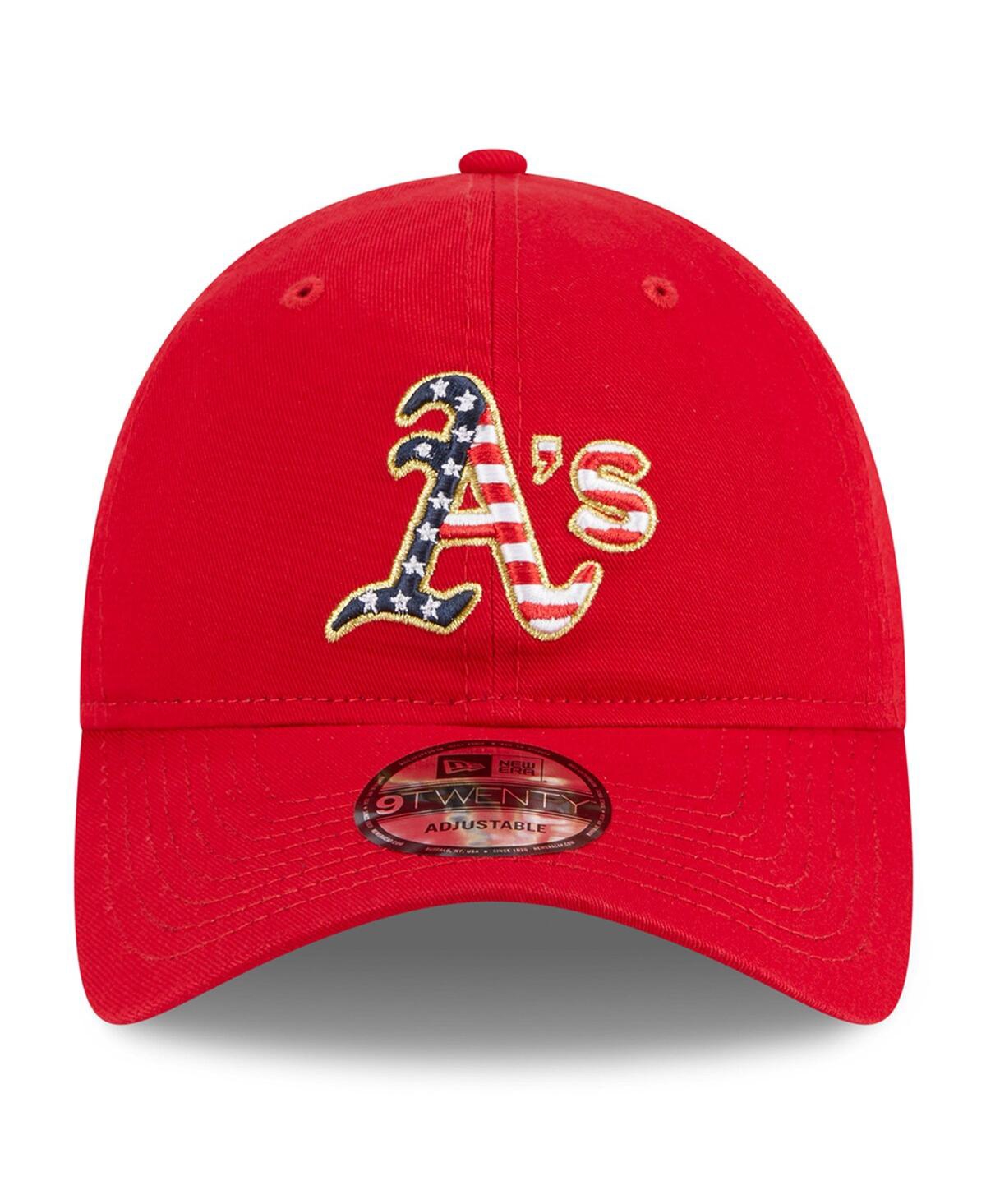 Shop New Era Men's  Red Oakland Athletics 2023 Fourth Of July 9twenty Adjustable Hat