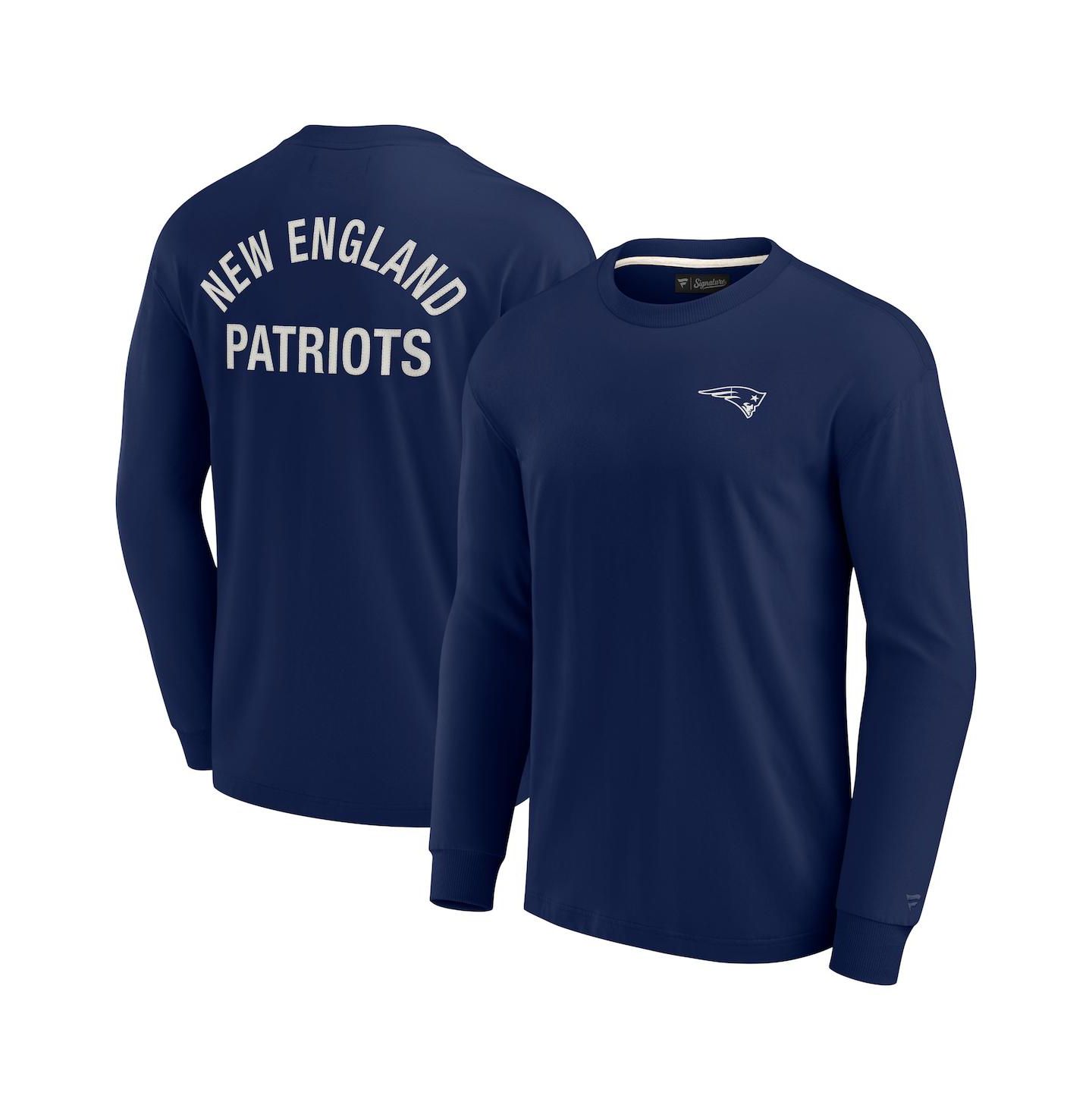 Футболка Fanatics Signature Navy New England Patriots Super Soft Long Sleeve — фото 1