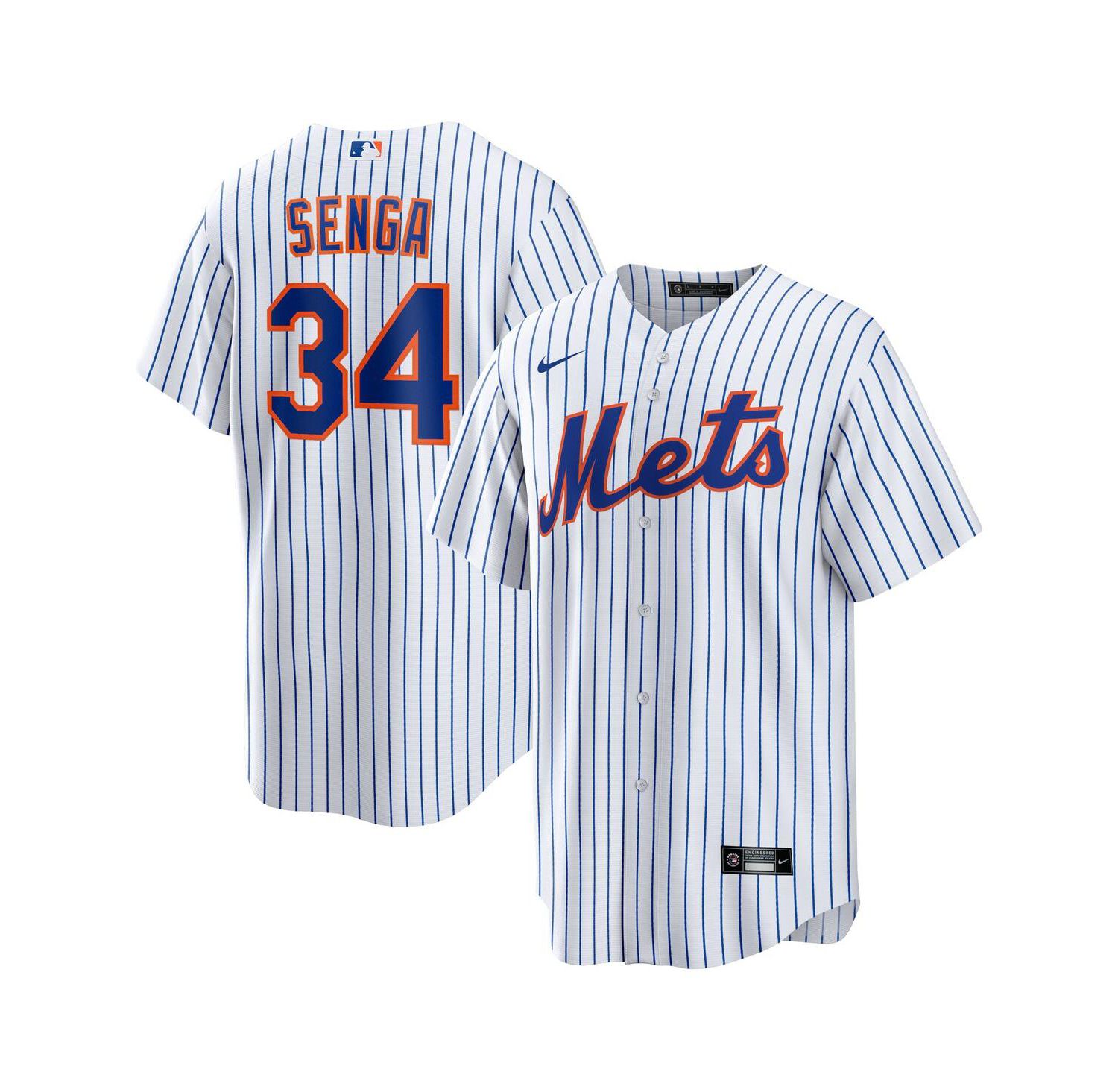 Men's Kodai Senga White, Royal New York Mets Home Replica Player Jersey