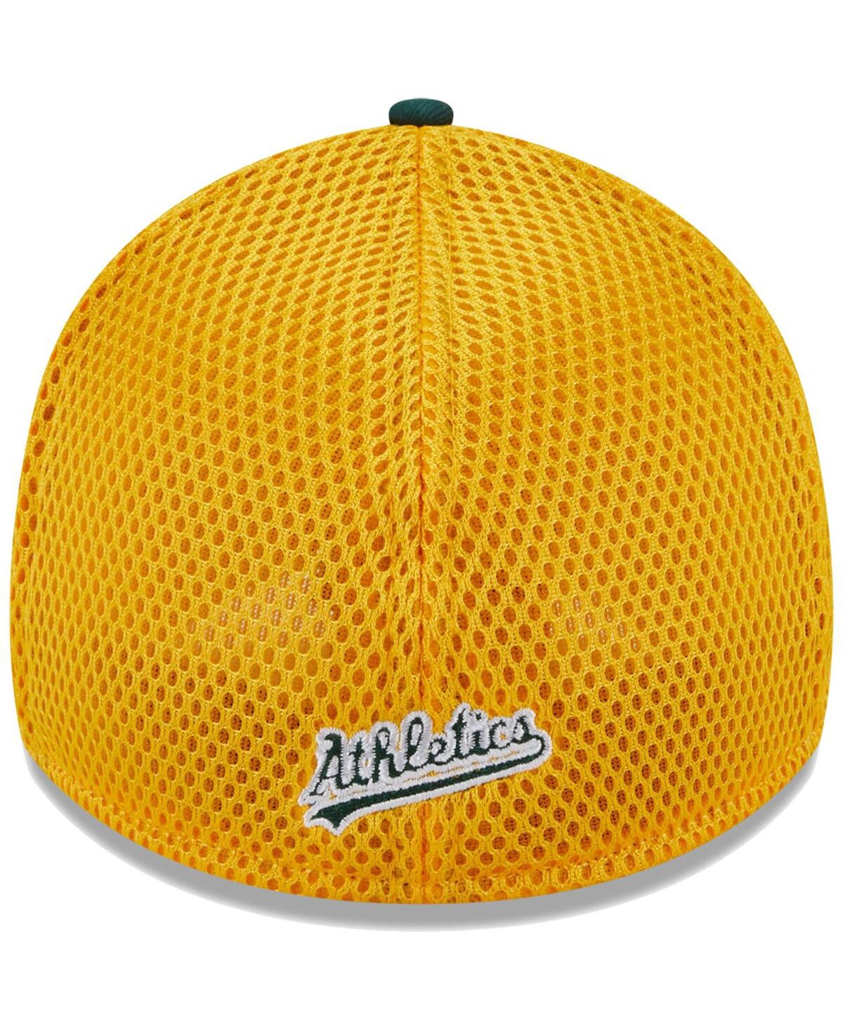 Shop New Era Men's  Green Oakland Athletics Team Neo 39thirty Flex Hat