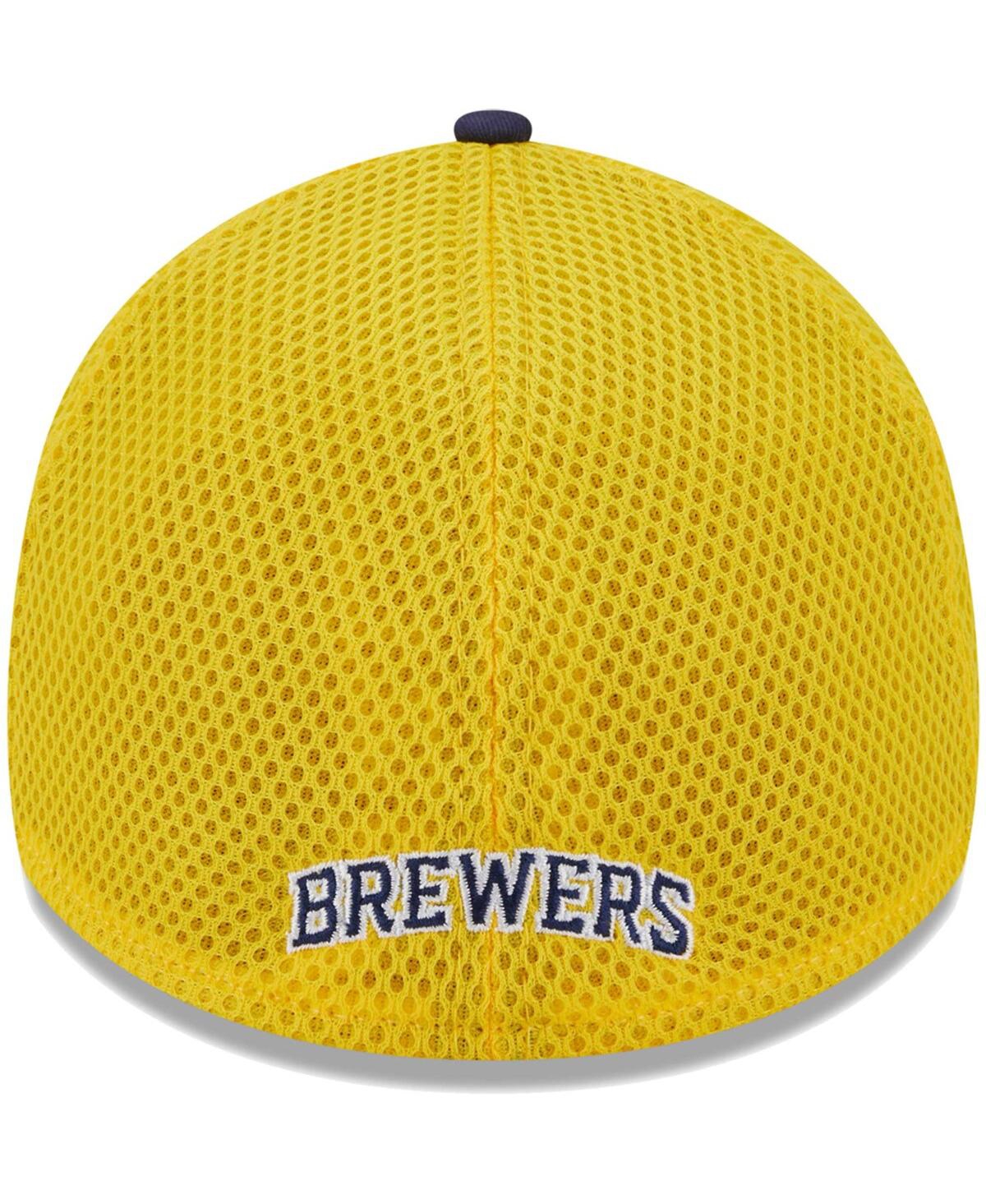 Men's New EraMilwaukee Brewers Team Neo 39THIRTY Flex Hat - Navy
