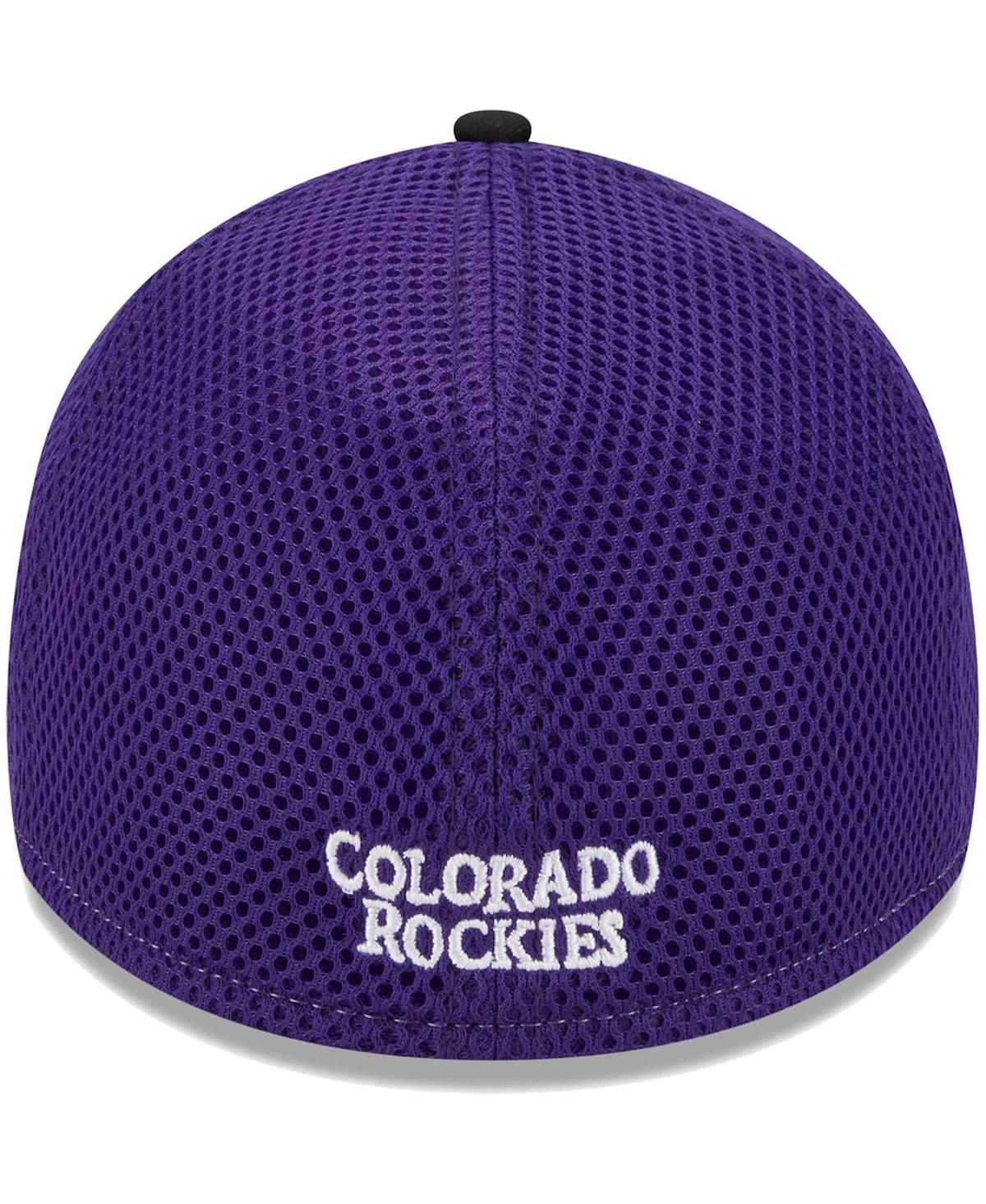 Shop New Era Men's  Black Colorado Rockies Team Neo 39thirty Flex Hat