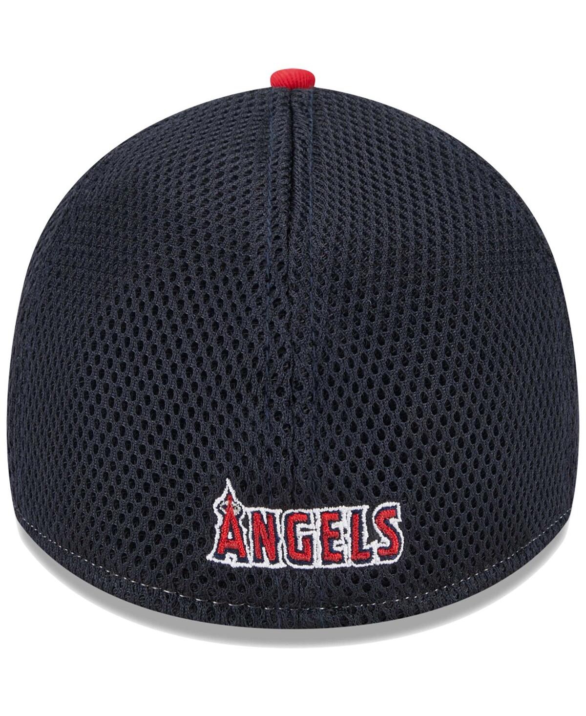 Shop New Era Men's  Red Los Angeles Angels Team Neo 39thirty Flex Hat
