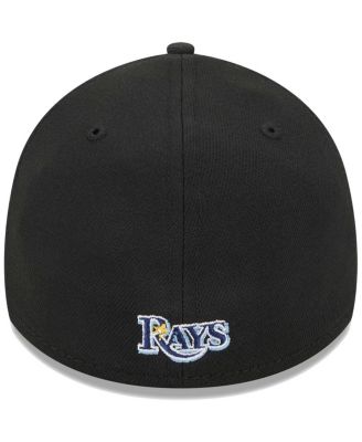 Men's Black Tampa Bay Rays Logo 39THIRTY Flex Hat