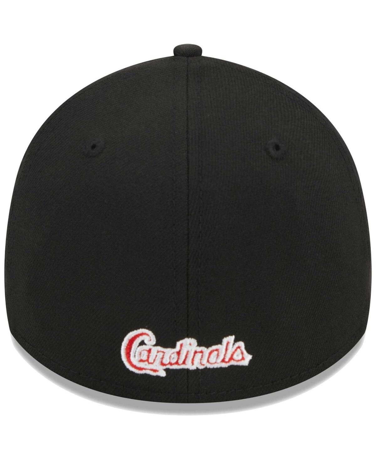 New Era Men's  Black St. Louis Cardinals Logo 39thirty Flex Hat In Black