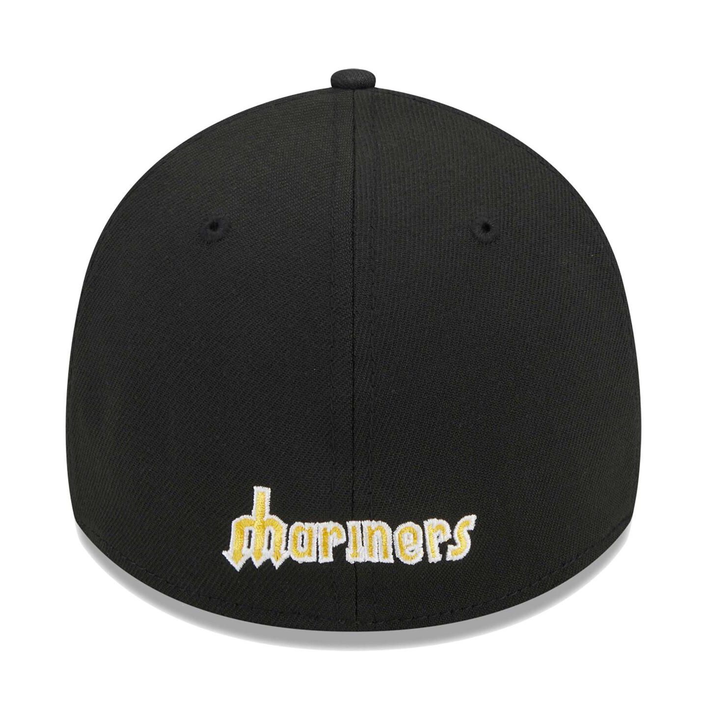 Мужская кепка New Era Black Seattle Mariners Logo 39THIRTY Flex Hat — фото 5