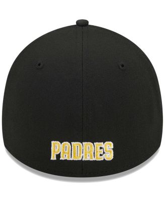 Men's Black San Diego Padres Logo 39THIRTY Flex Hat