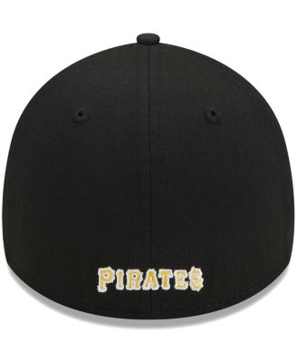Men's Black Pittsburgh Pirates Logo 39THIRTY Flex Hat