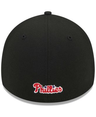 Men's Black Philadelphia Phillies Logo 39THIRTY Flex Hat