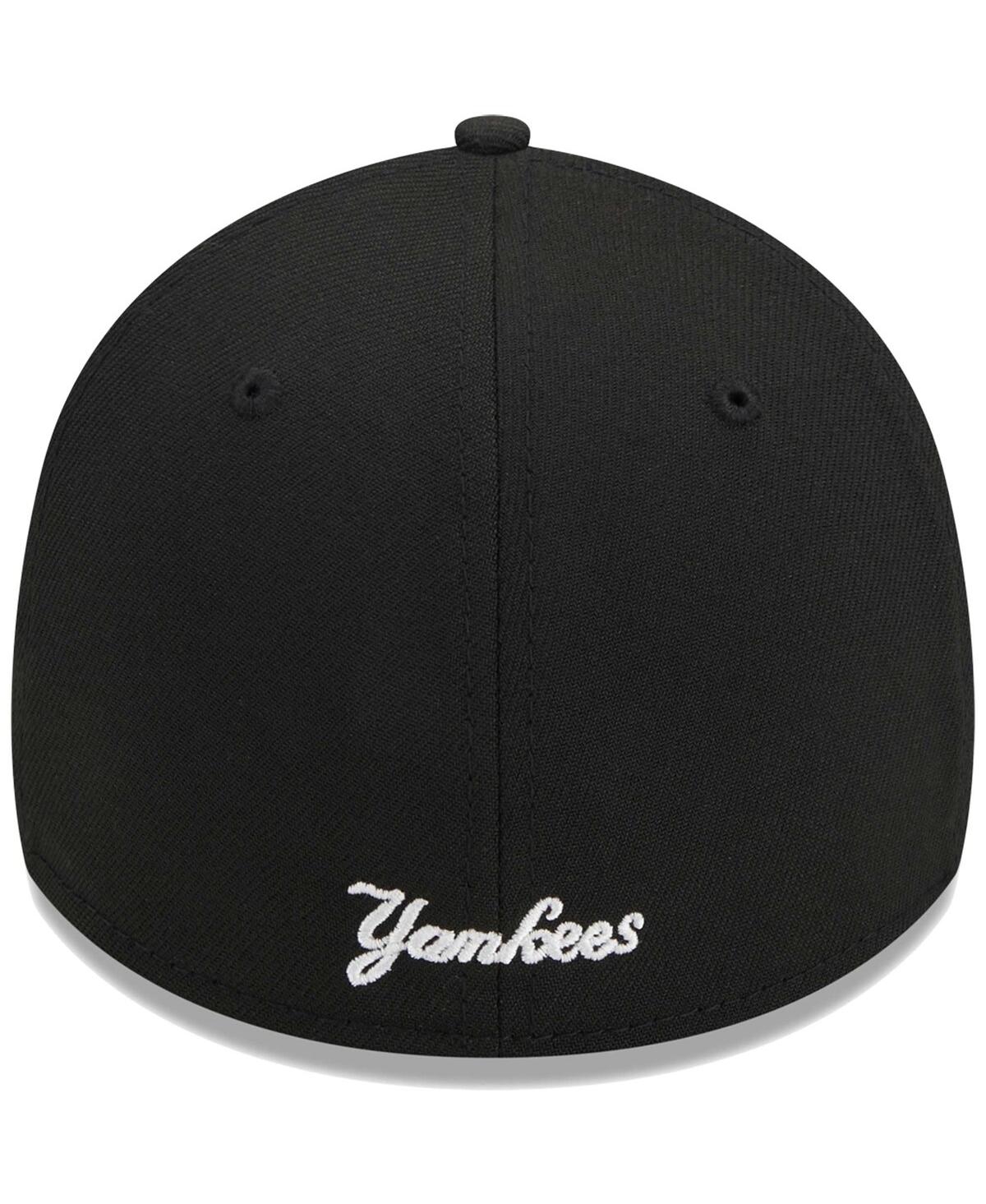 Men's New EraNew York Yankees Logo 39THIRTY Flex Hat - Black