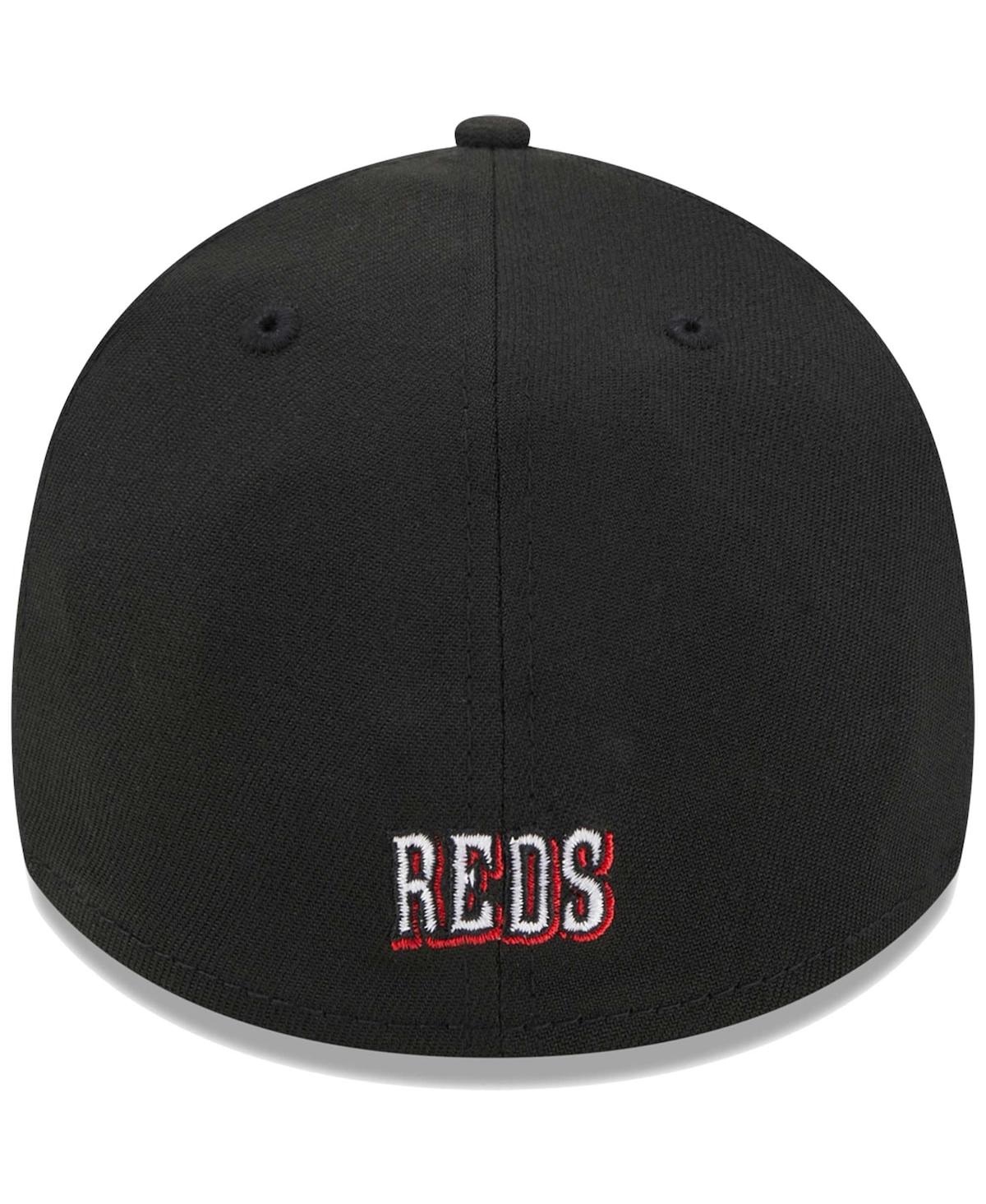 Men's New EraCincinnati Reds Logo 39THIRTY Flex Hat - Black