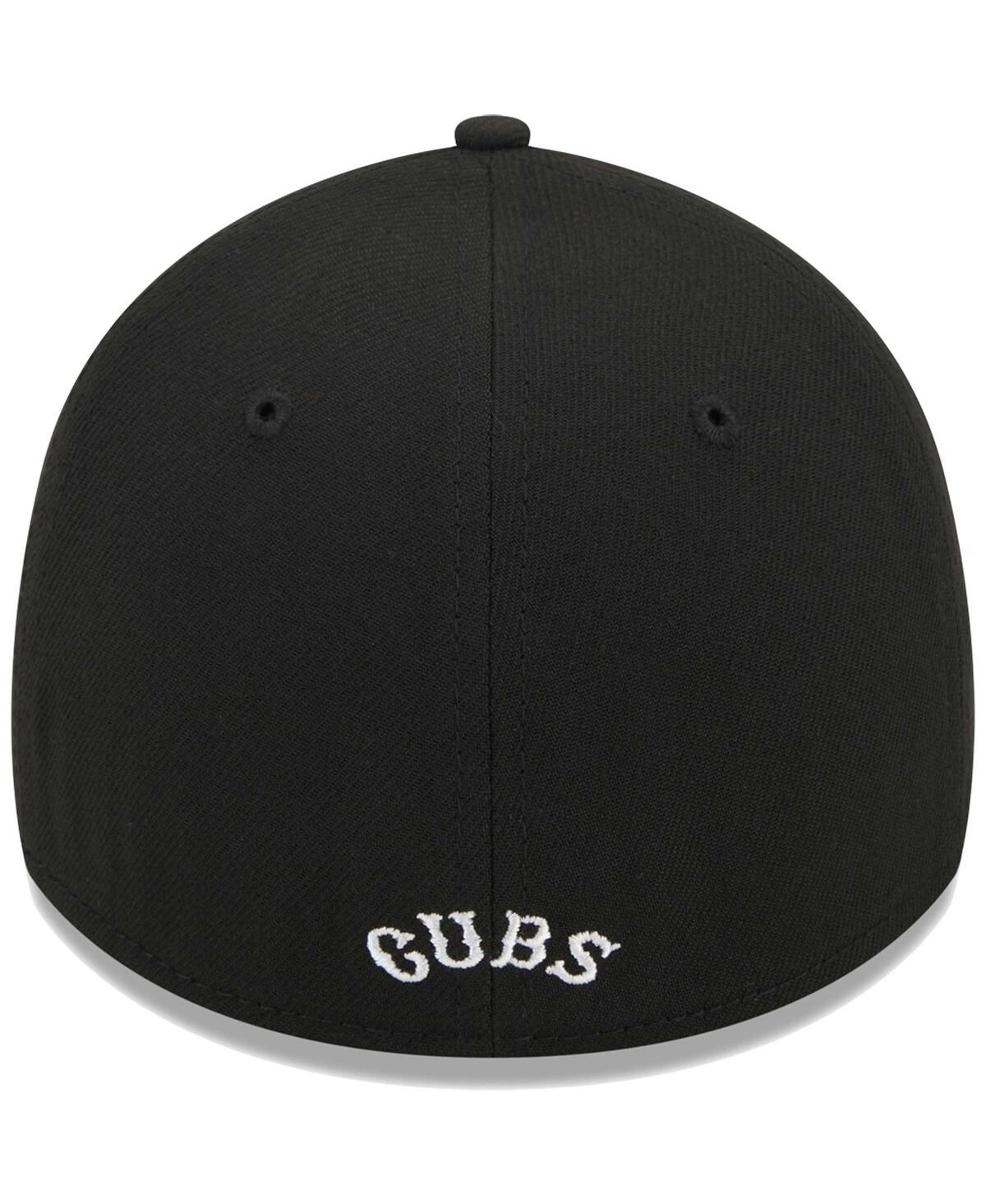 Men's New EraChicago Cubs Logo 39THIRTY Flex Hat - Black