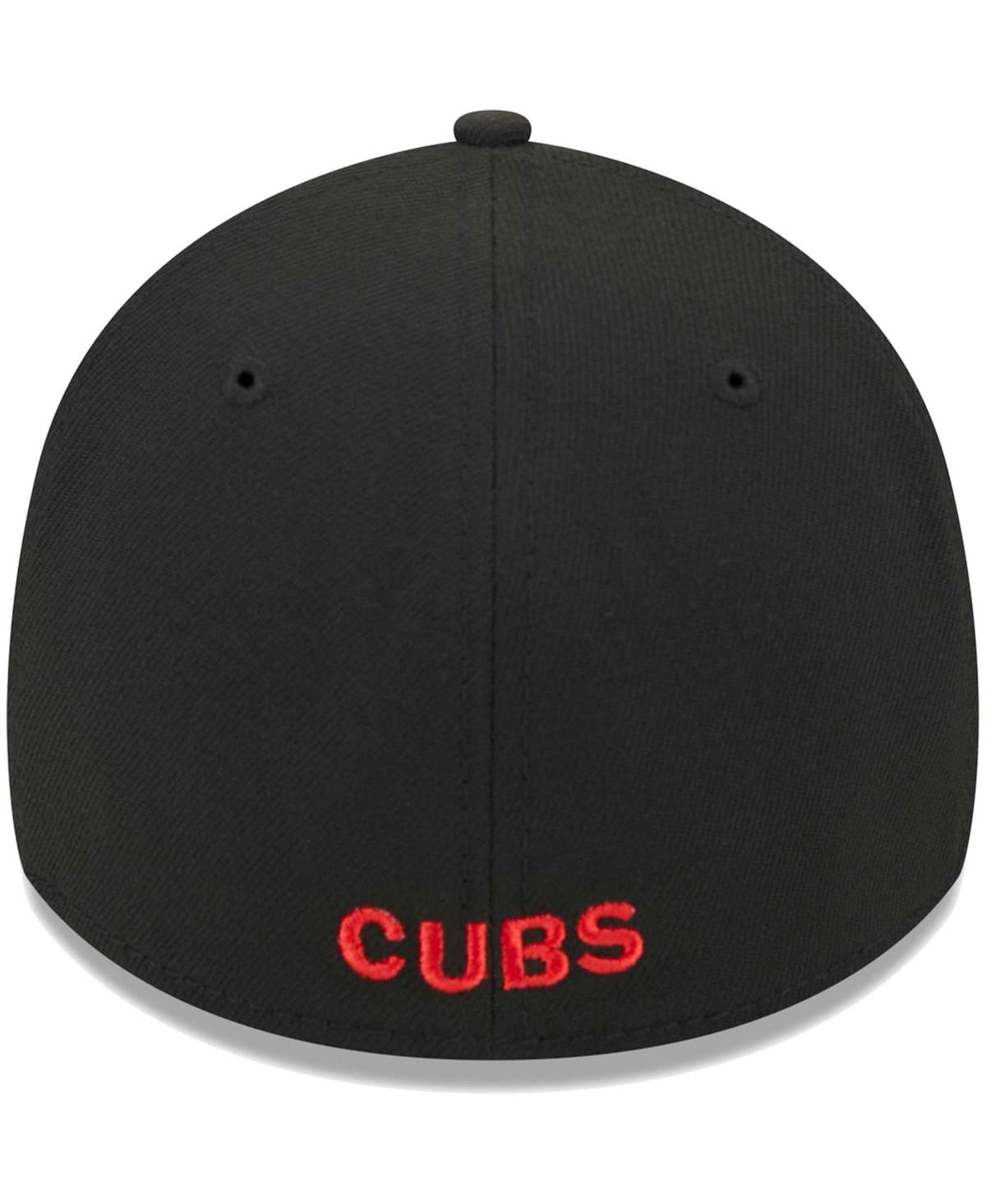 Men's New EraChicago Cubs Logo 39THIRTY Flex Hat - Black