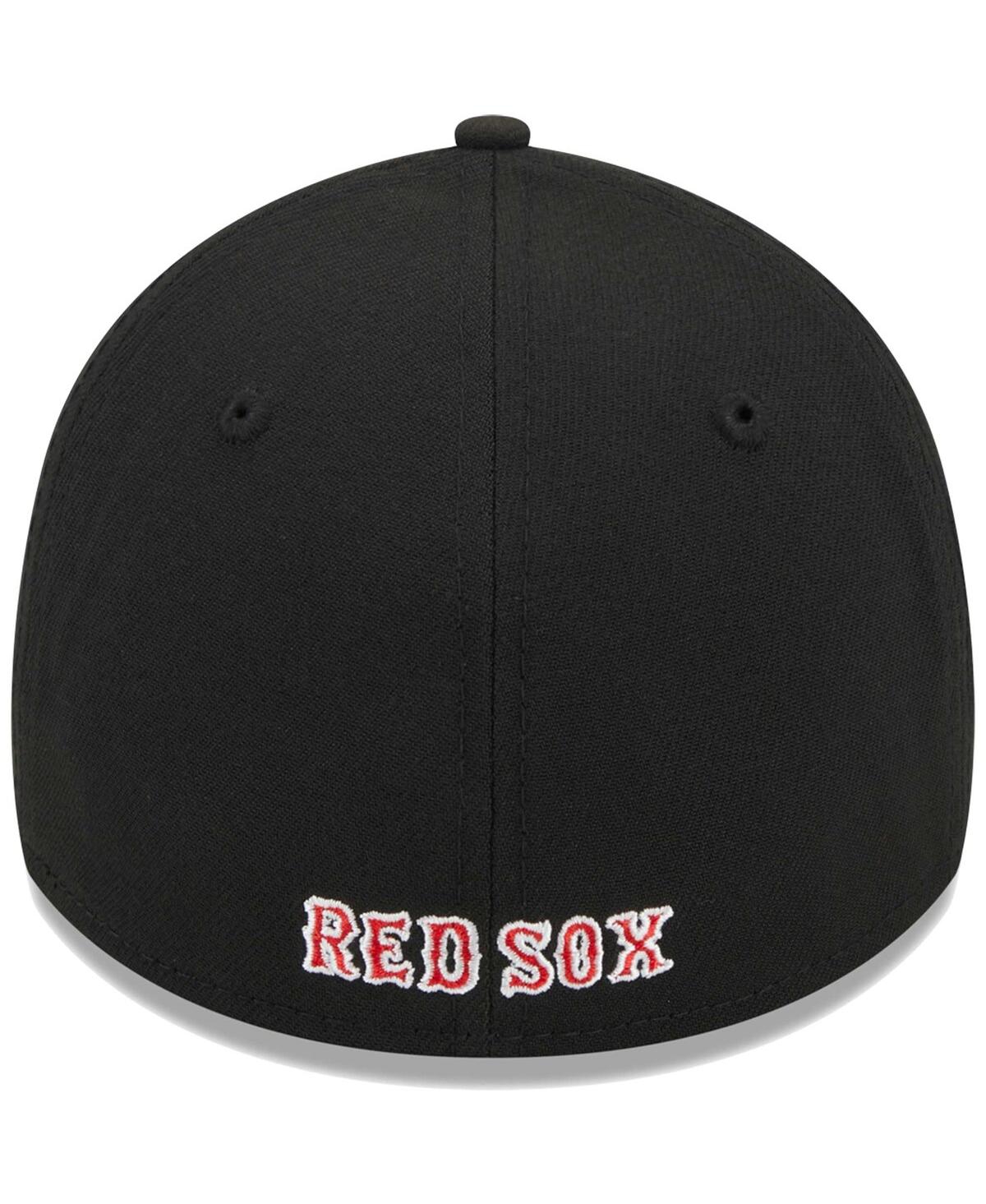 Men's New EraBoston Red Sox Logo 39THIRTY Flex Hat - Black