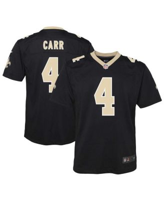 Men's Nike Derek Carr Black New Orleans Saints Game Jersey