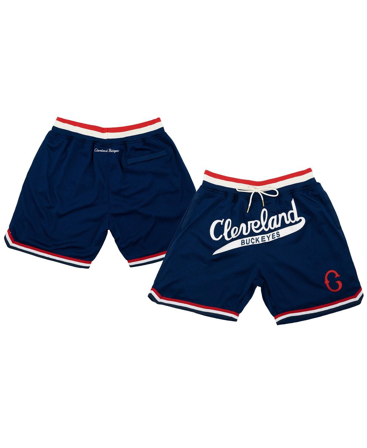 Men's Rings & Crwns Navy Cleveland Buckeyes Replica Mesh Shorts - Navy