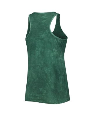 Women's Green Michigan State Spartans Billboard Tie-Dye Tank and Shorts Sleep Set