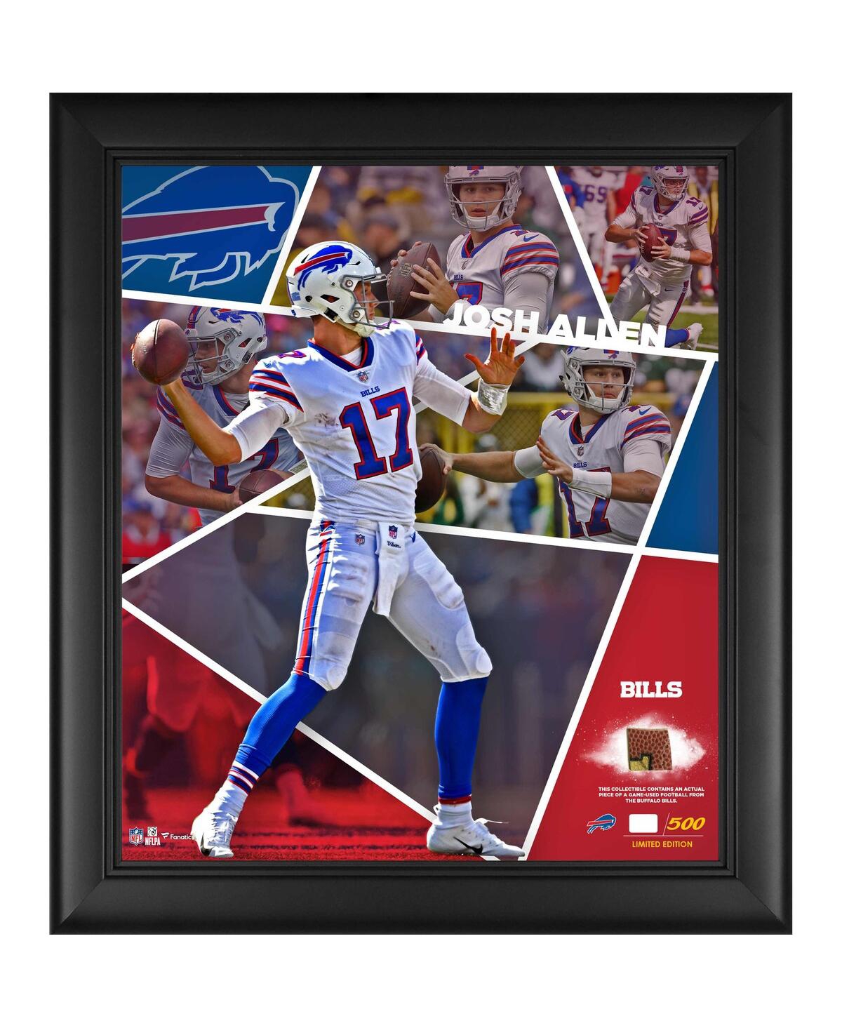 Fanatics Authentic Josh Allen Buffalo Bills Framed 15" X 17" Impact Player Collage With A Piece Of Game-used Football In Multi