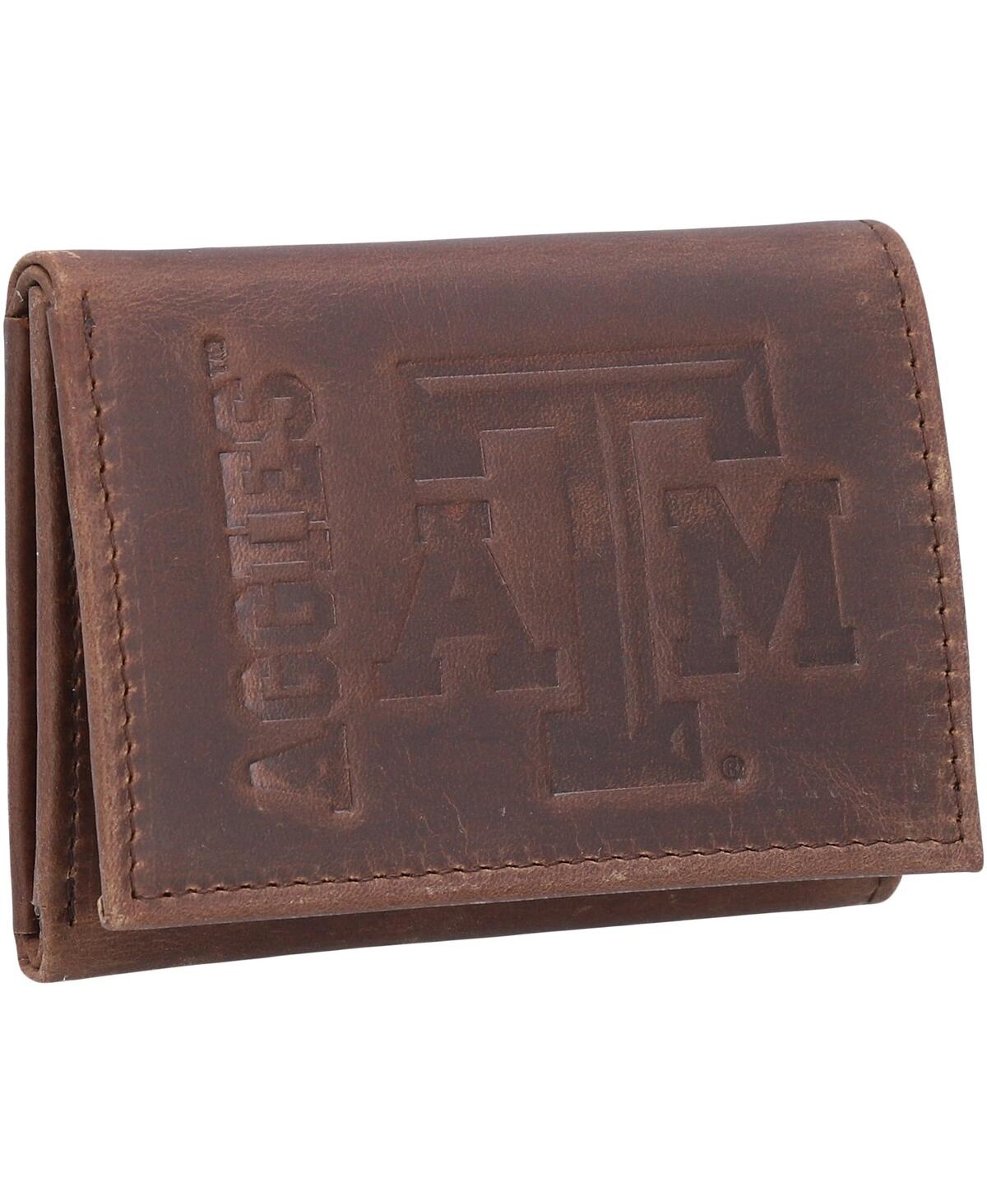 Evergreen Enterprises Men's Texas A&m Aggies Leather Team Tri-fold Wallet In Brown