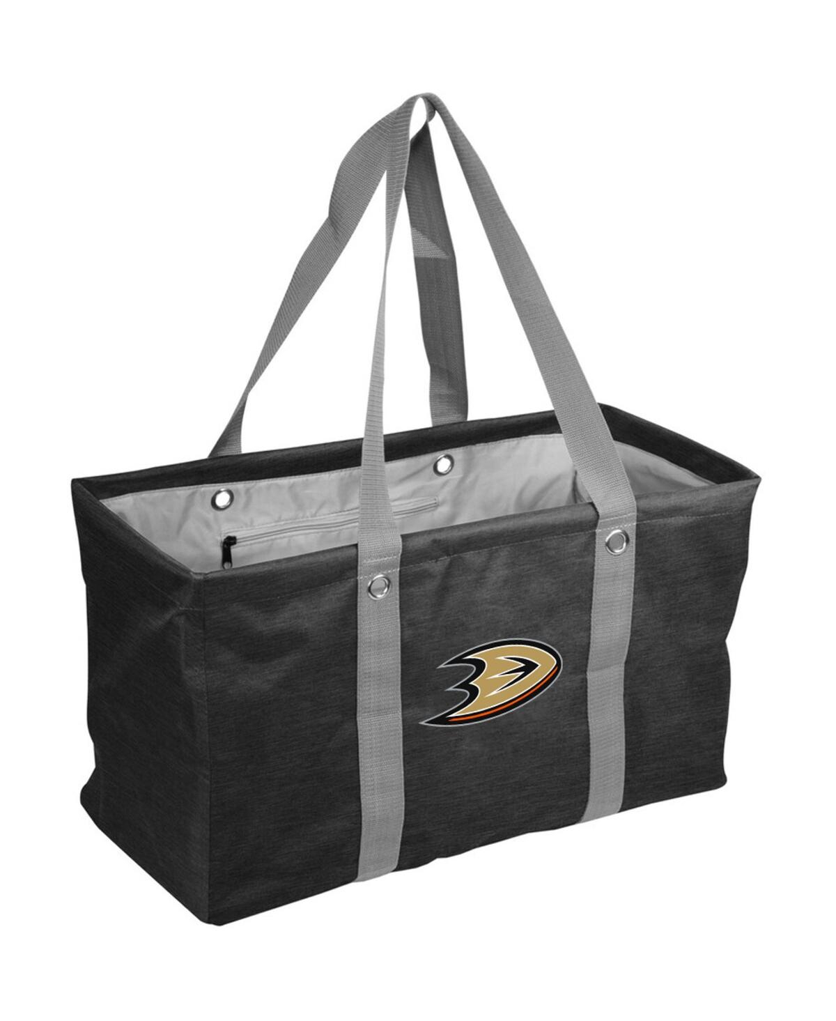 Logo Brands Women's Anaheim Ducks Crosshatch Picnic Caddy Tote Bag In Black