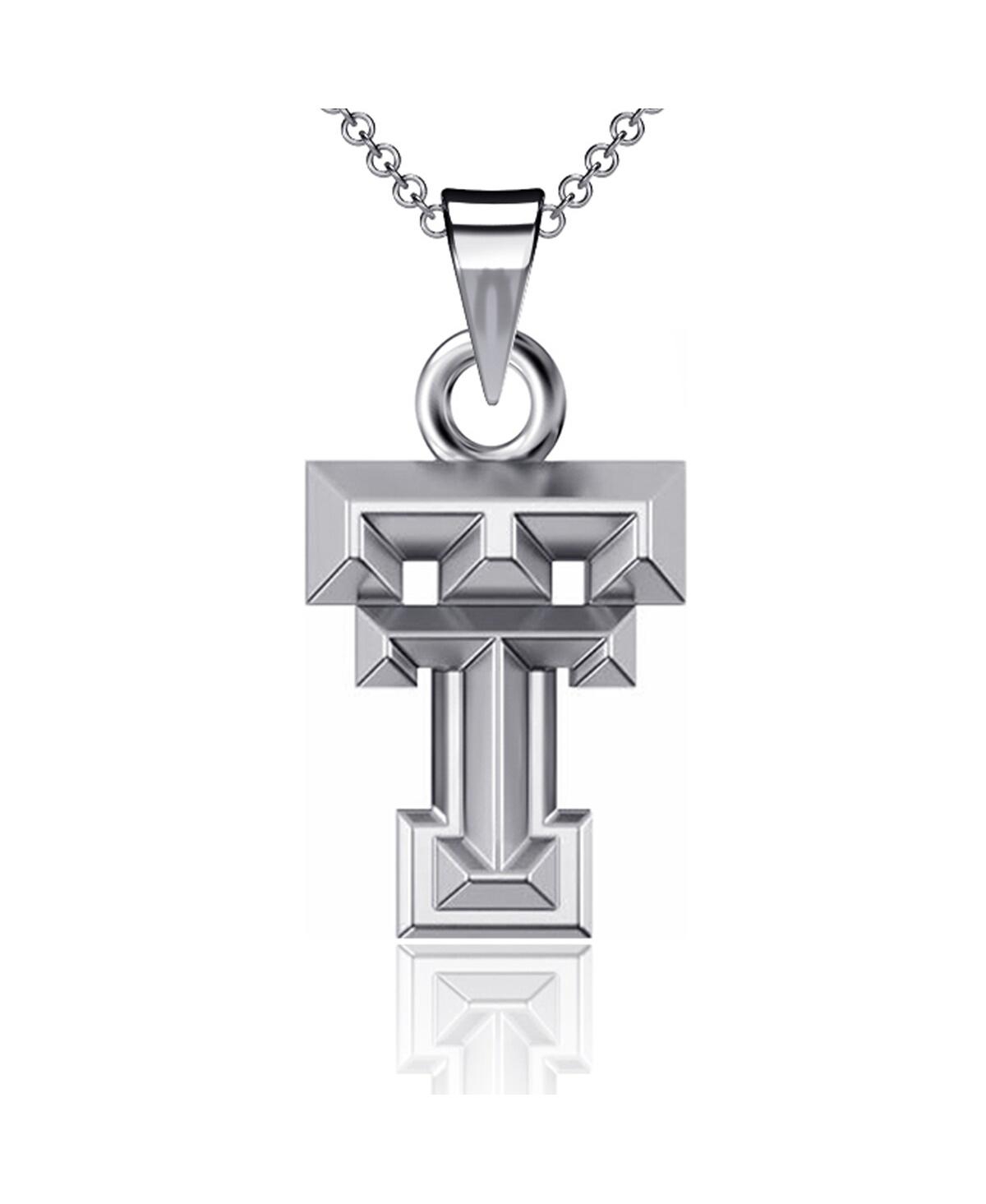 Shop Dayna Designs Women's  Texas Tech Red Raiders Silver Small Pendant Necklace
