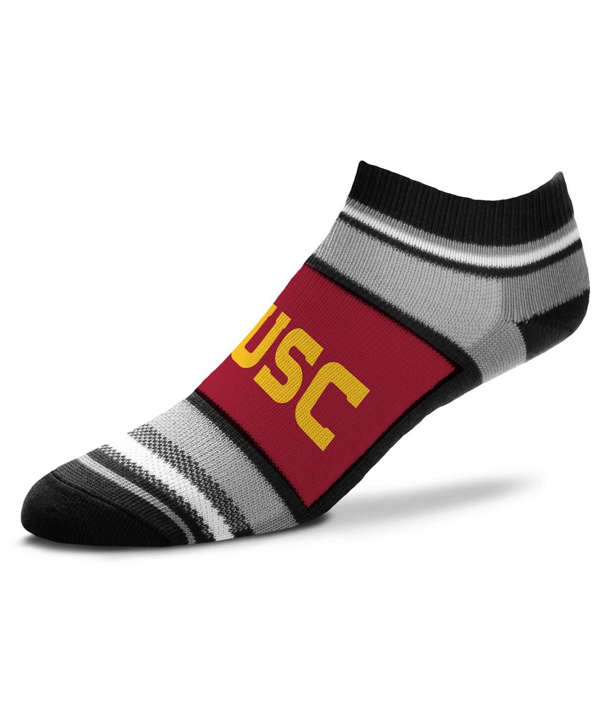 Women's For Bare Feet Usc Trojans Marquis Addition No Show Ankle Socks - Black