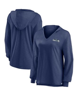 Women's College Navy Seattle Seahawks Jumper V-Neck Pullover Hoodie