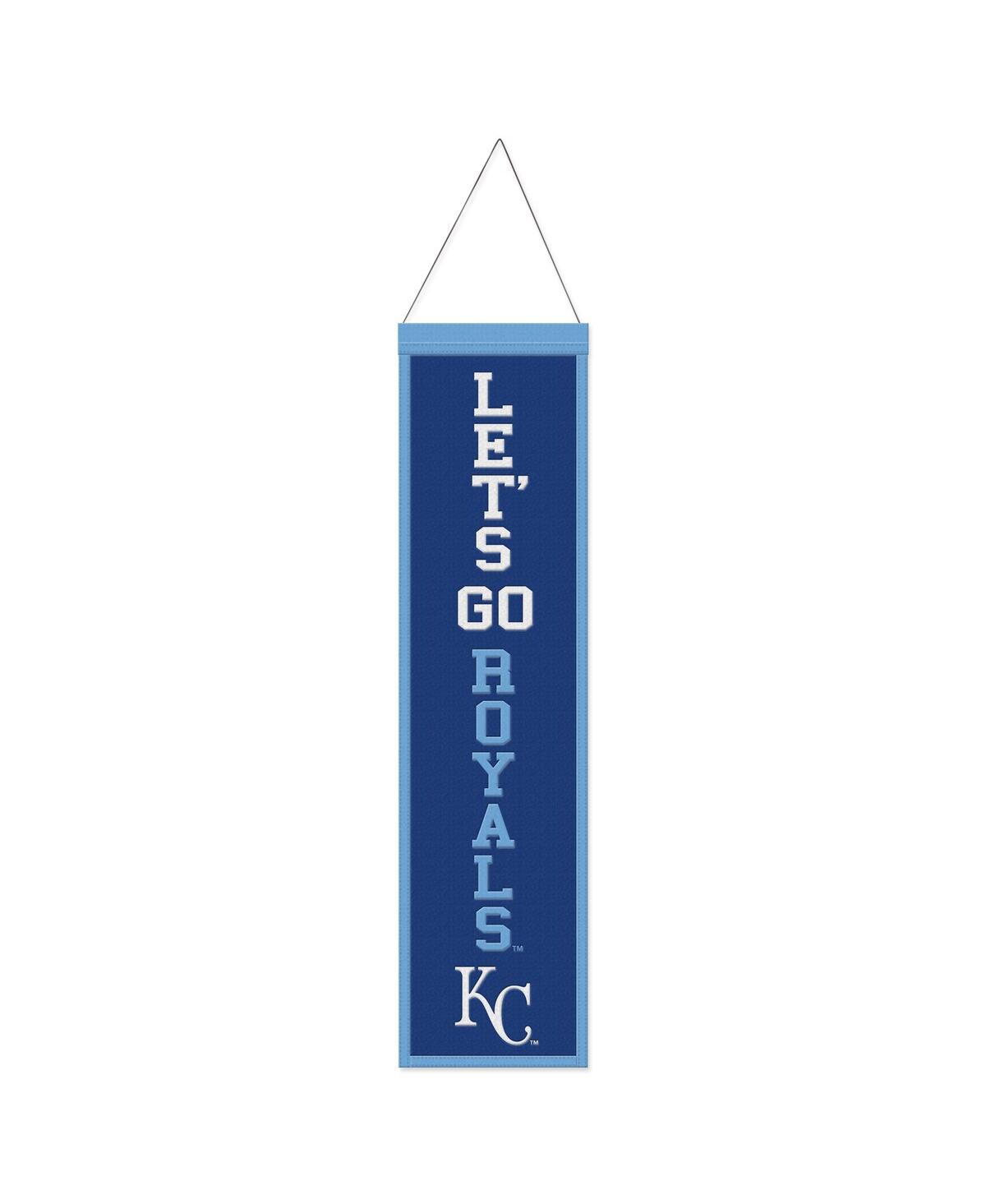 Wincraft Kansas City Royals 8" X 32" Slogan Wool Banner In Blue