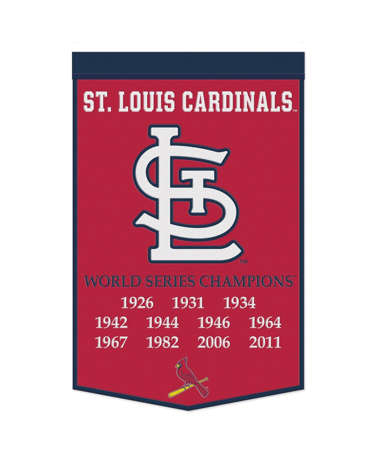Wincraft St. Louis Cardinals 24" X 38" Championship Banner In Red