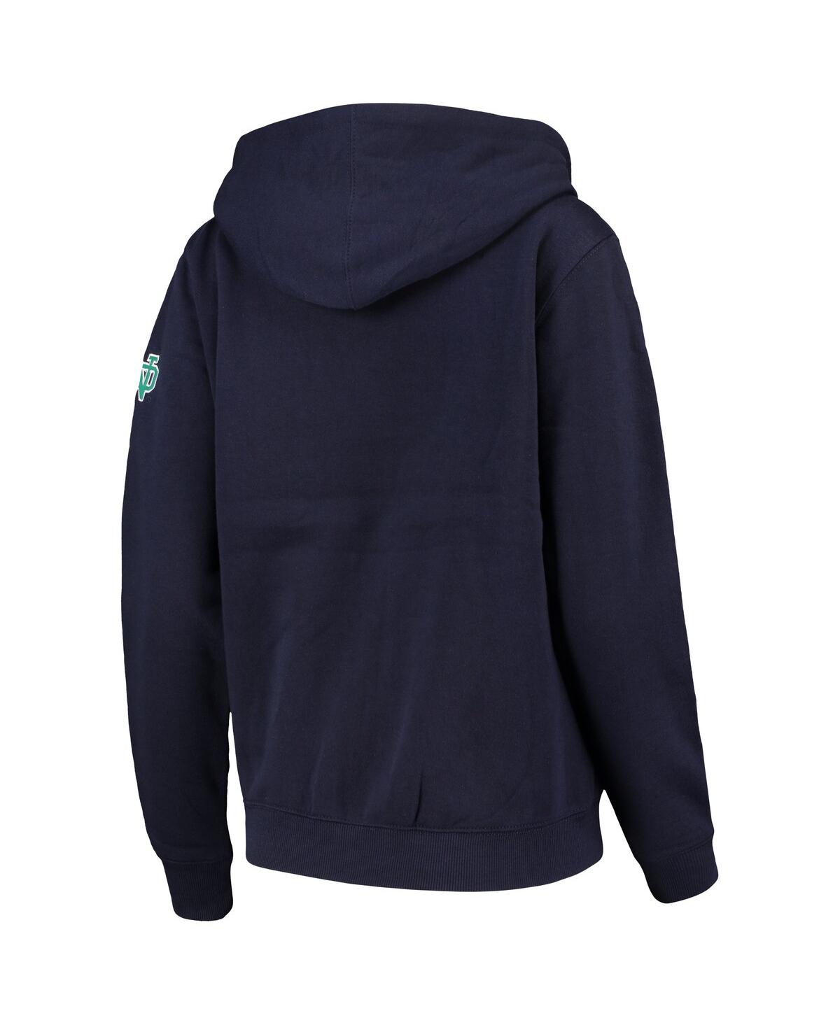 Colosseum Women's  Notre Dame Fighting Irish Arched Name Full-zip Hoodie In Navy
