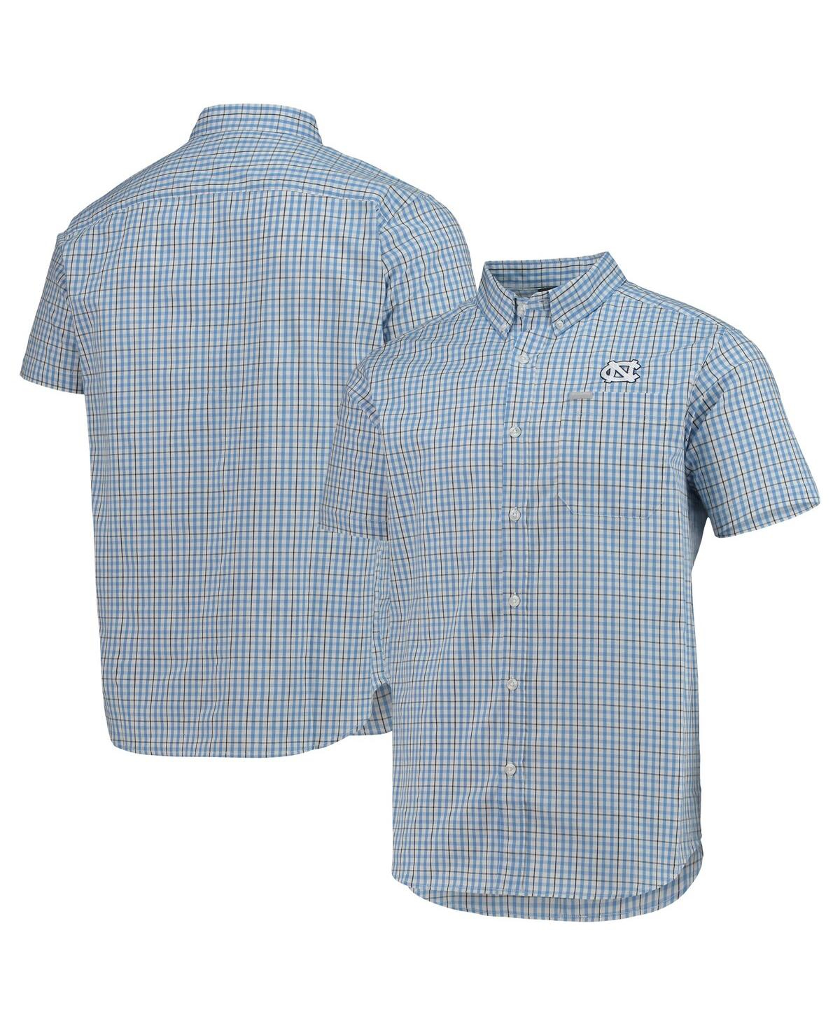 Shop Columbia Men's  Carolina Blue North Carolina Tar Heels Rapid Rivers Logo Button-down Shirt