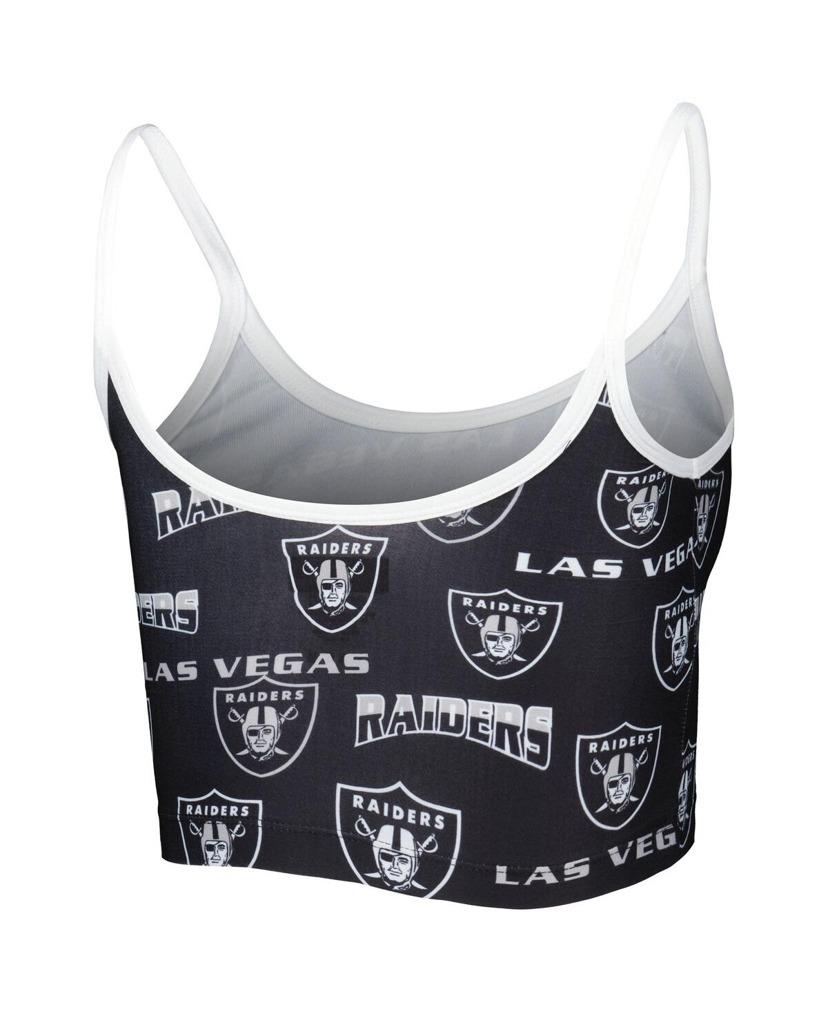 Women's Concepts Sport Black Las Vegas Raiders Gauge Lounge Bralette Size: Medium