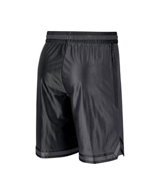 Men's Black, Anthracite Brooklyn Nets Courtside Versus Force Split DNA Performance Shorts
