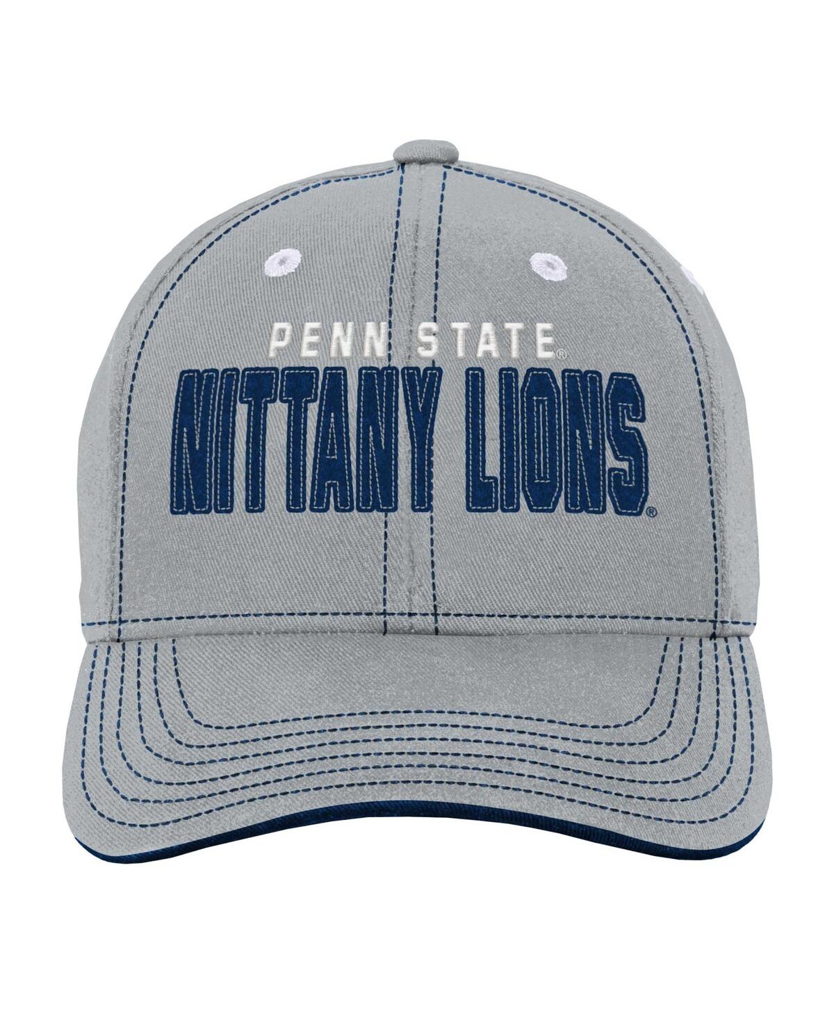 Shop Outerstuff Youth Boys And Girls Gray Penn State Nittany Lions Old School Slouch Adjustable Hat