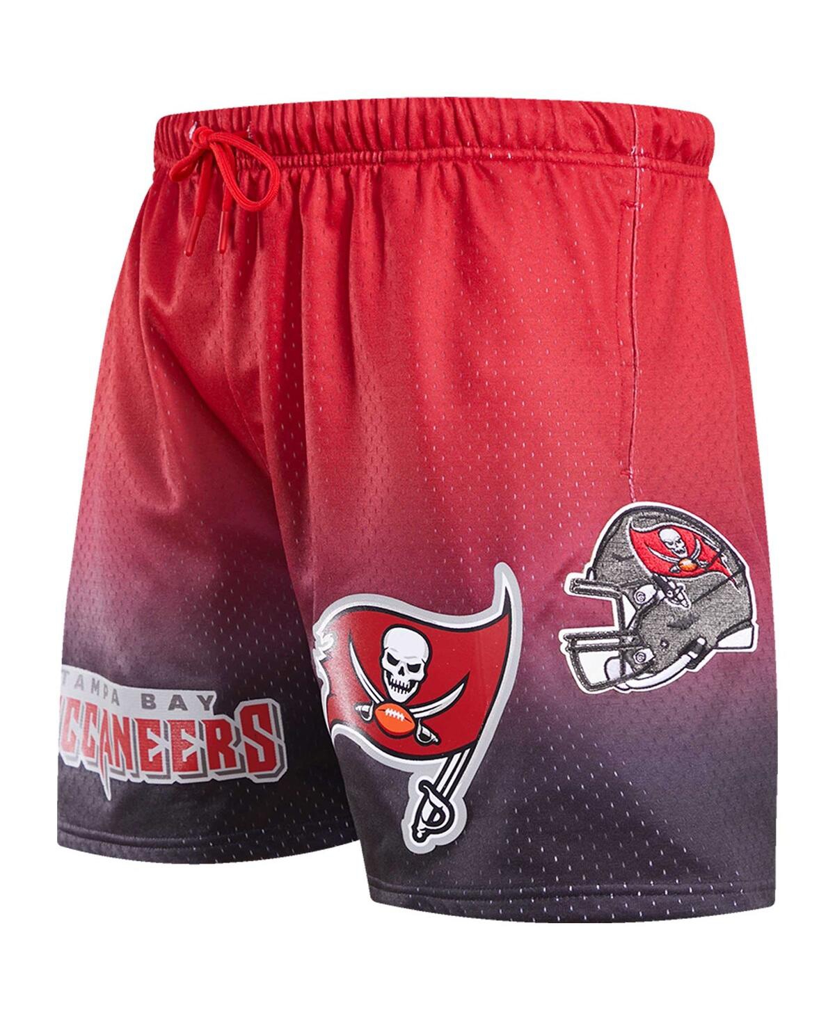 Pro Standard Men's  Black, Red Tampa Bay Buccaneers Ombre Mesh Shorts In Black,red