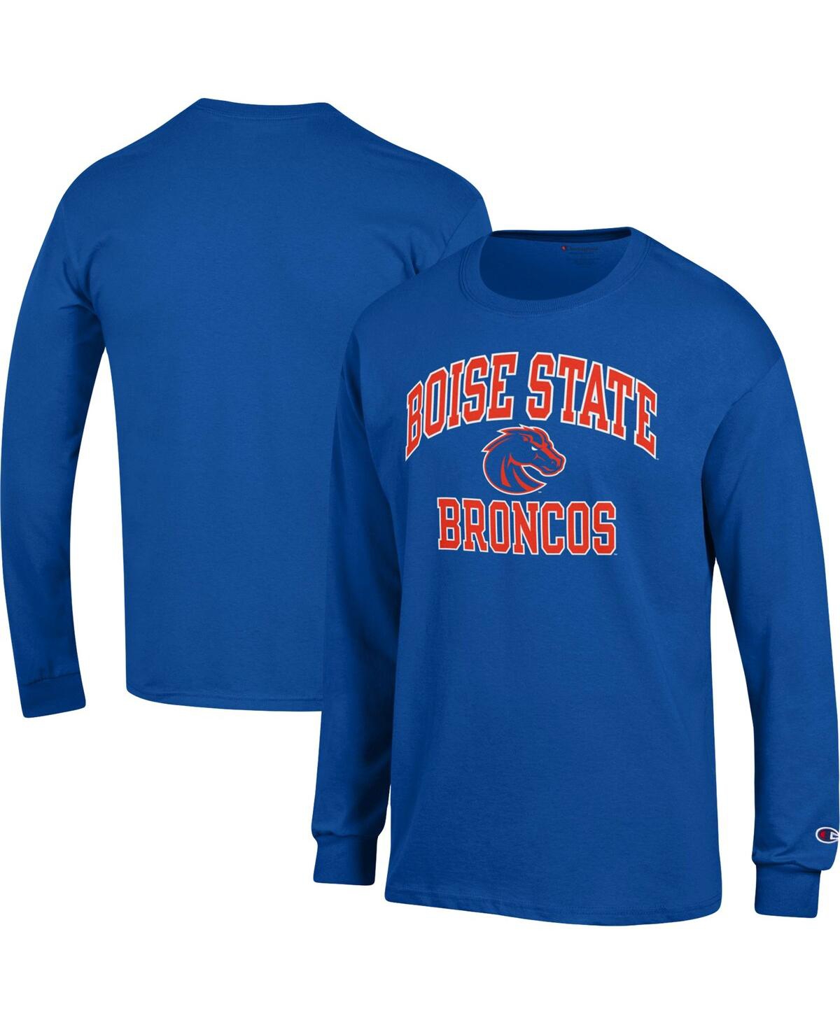 Shop Champion Men's  Royal Boise State Broncos High Motor Long Sleeve T-shirt