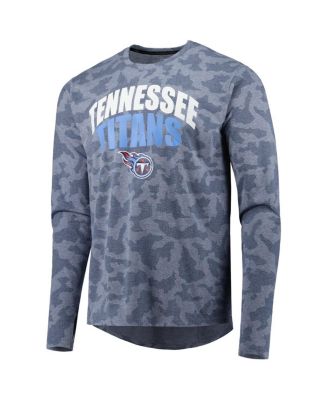 Men's Navy Tennessee Titans Performance Camo Long Sleeve T-shirt