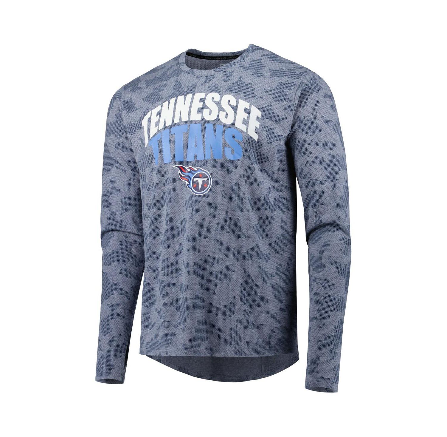 Men's Navy Tennessee Titans Performance Camo Long Sleeve T-shirt